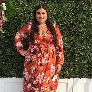 Beautiful plus size floral maxi dress